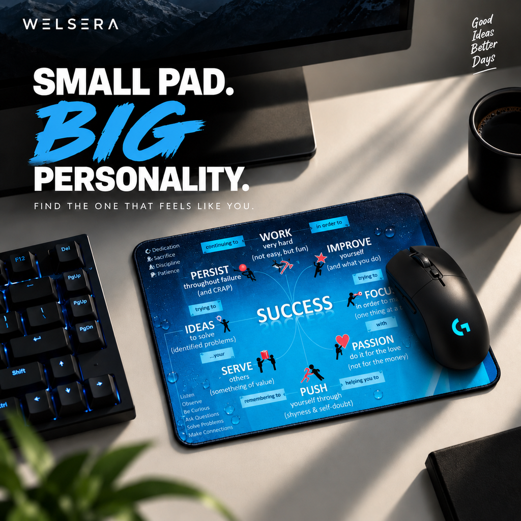 Welsera Success Mindset Mouse Pad
