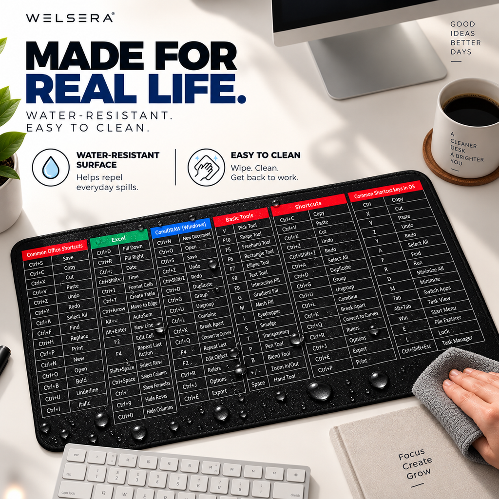 Welsera Shortcut Pro Desk Mat