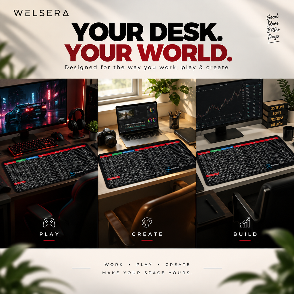 Welsera Shortcut Pro Desk Mat