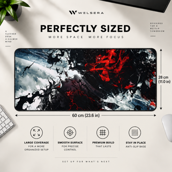 Welsera Shadow Fury Desk Mat