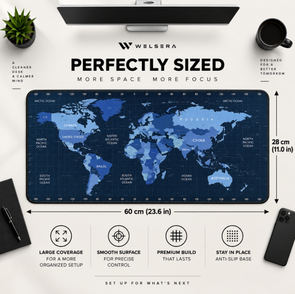 Welsera World Explorer Desk Mat