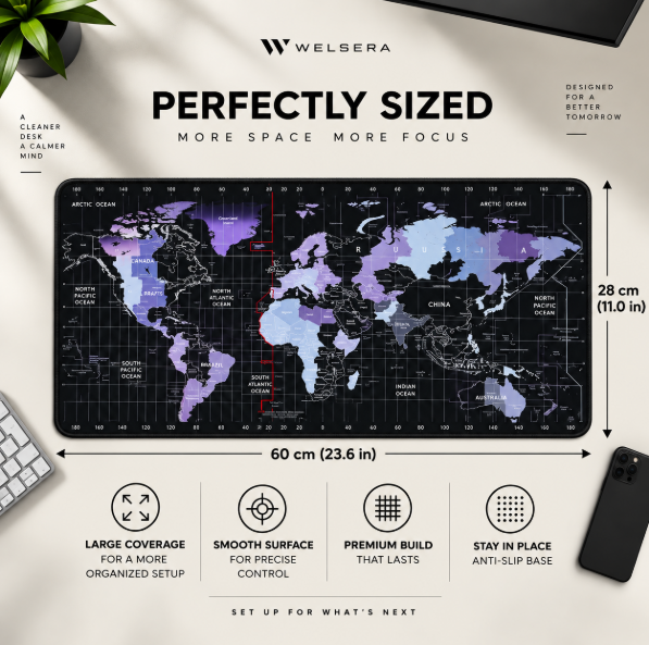 Welsera Atlas Pro Desk Mat