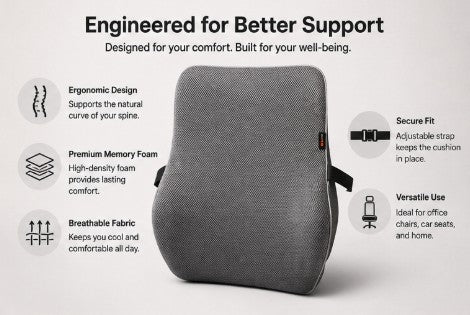 Welsera™ Core | Ergonomic Lumbar Support Cushion