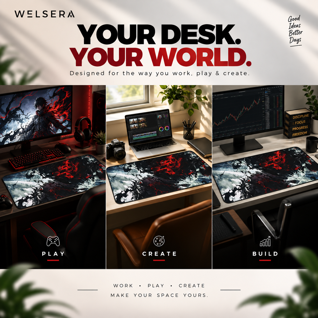Welsera Shadow Fury Desk Mat